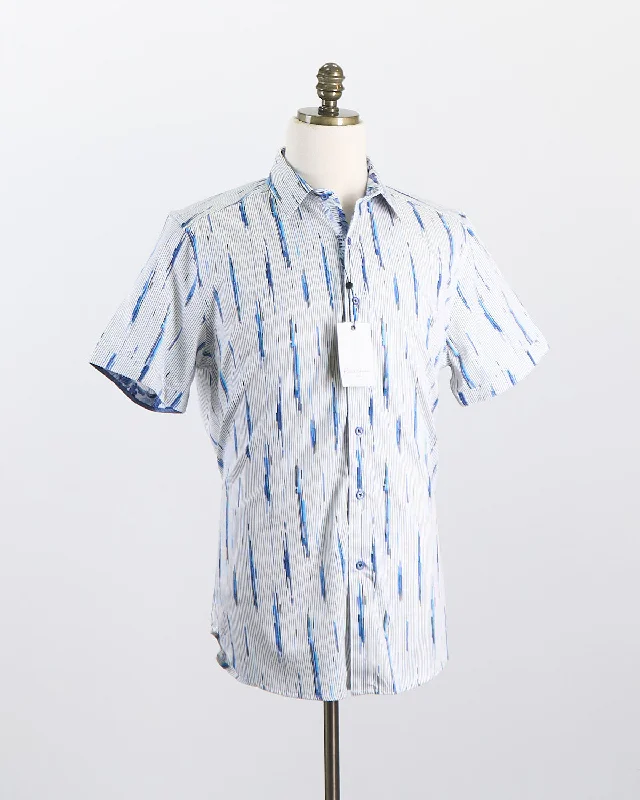 Shipping Lines Short Sleeves Shirt Casual Men's Short Casual Men's Short