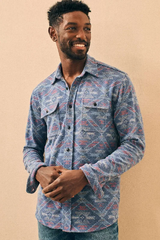 Faherty Doug Good Feather Legend™ Sweater Shirt in Western Jewel Sky Sporty Men's Athleisure Sporty Men's Athleisure Faherty Doug Good Feather Legend™ Sweater Shirt in Western Jewel Sky Sporty Men's Athleisure Sporty Men's Athleisure