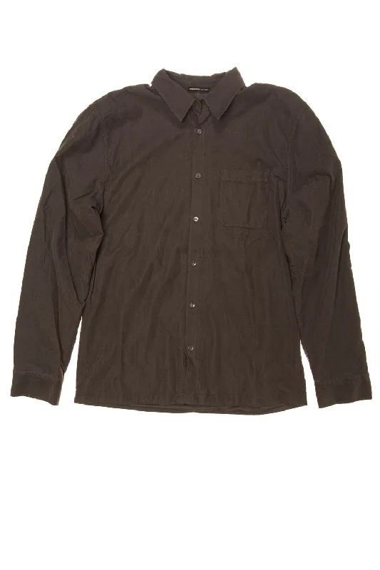 James Perse - Gray Long Sleeve Button Down - US 3 Refined Men's European Refined Men's European James Perse - Gray Long Sleeve Button Down - US 3 Refined Men's European Refined Men's European