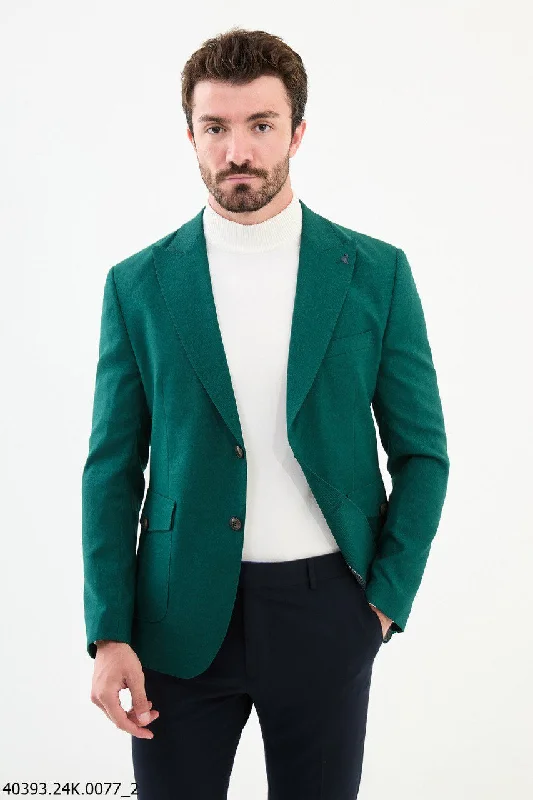 Bojoni Belmonte Slim Fit Mint Green  Blazer Youthful Men's Anime Youthful Men's Anime
