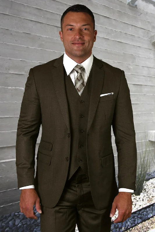 Men's Designer Vested Modern Fit Wool Wedding & Business Suit in Truffle Taupe Refined Men's European Refined Men's European Men's Designer Vested Modern Fit Wool Wedding & Business Suit in Truffle Taupe Refined Men's European Refined Men's European