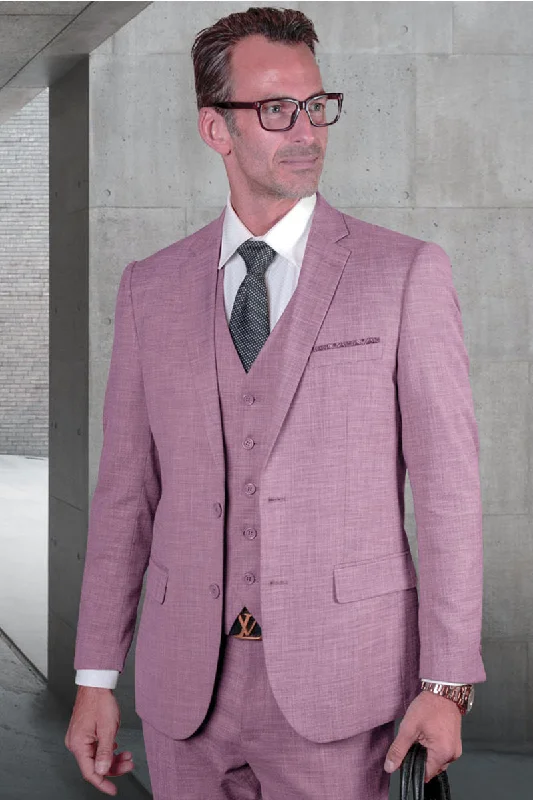 Men's Designer Modern Fit Vested Wool Sharkskin Suit in Lavender Cool Men's Distressed Cool Men's Distressed Men's Designer Modern Fit Vested Wool Sharkskin Suit in Lavender Cool Men's Distressed Cool Men's Distressed