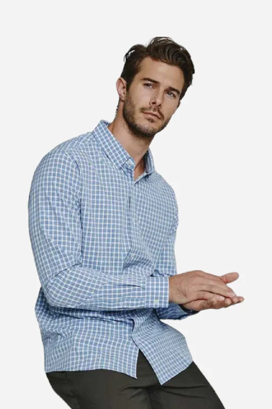 7 Diamonds Deus Long Sleeve Shirt in Light Blue Sporty Men's Tennis Sporty Men's Tennis