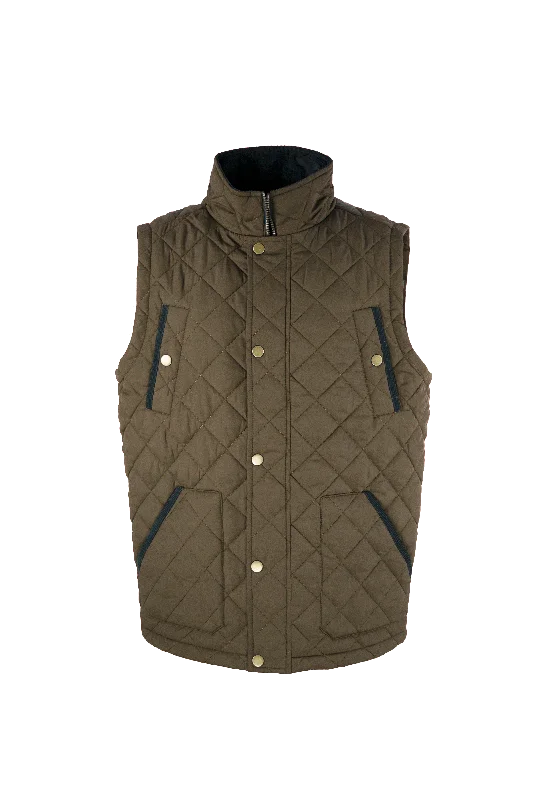 MJ004 - Men's Aron Gilet - OLIVE Unique Men's Patch Unique Men's Patch