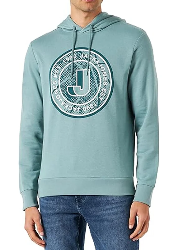 Men's Printed Hoodie,Mint Green Polished Men's Satin Polished Men's Satin