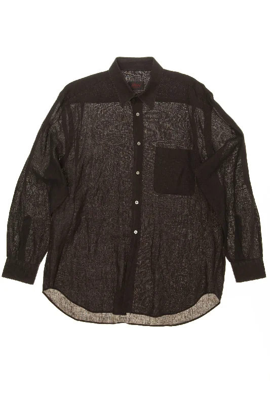 Brioni - Black Linen Men's Button Up Dress Shirt - L Sophisticated Men's  Sophisticated Men's 