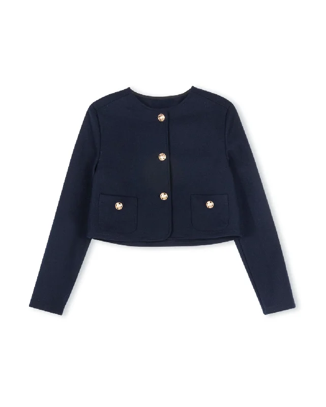 MINIMAL BLACK/GOLD BUTTON WOOL BLAZER [FINAL SALE] Polished Men's Silk Polished Men's Silk
