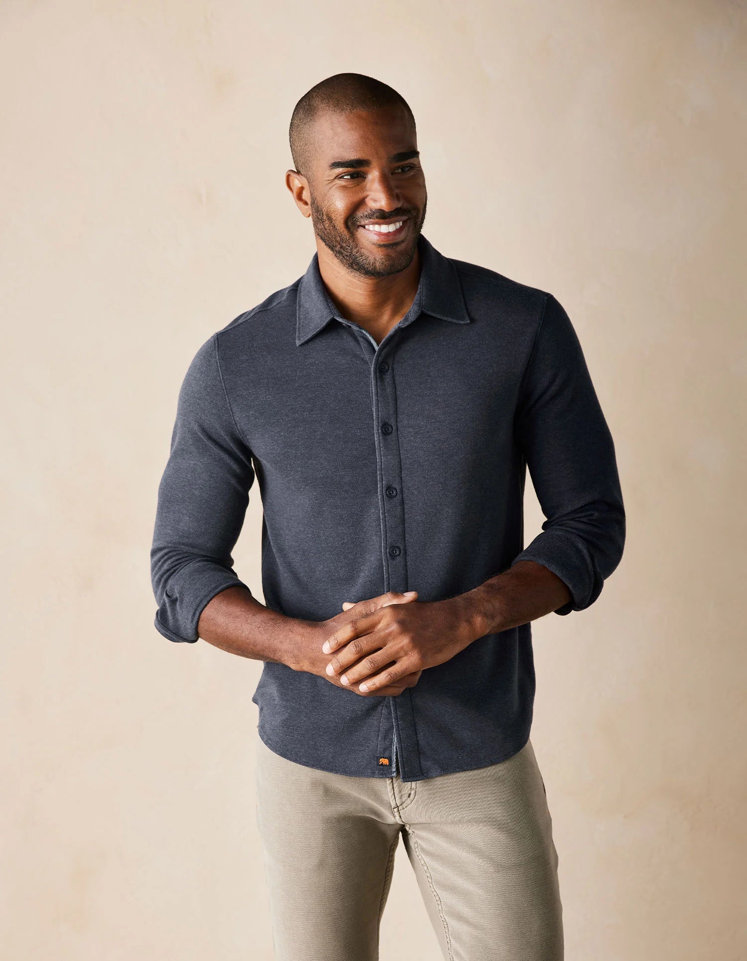 The Normal Brand Puremeso Acid Wash Long-Sleeve Button-Up in Navy Cclassic Men's Tweed Cclassic Men's Tweed The Normal Brand Puremeso Acid Wash Long-Sleeve Button-Up in Navy Cclassic Men's Tweed Cclassic Men's Tweed