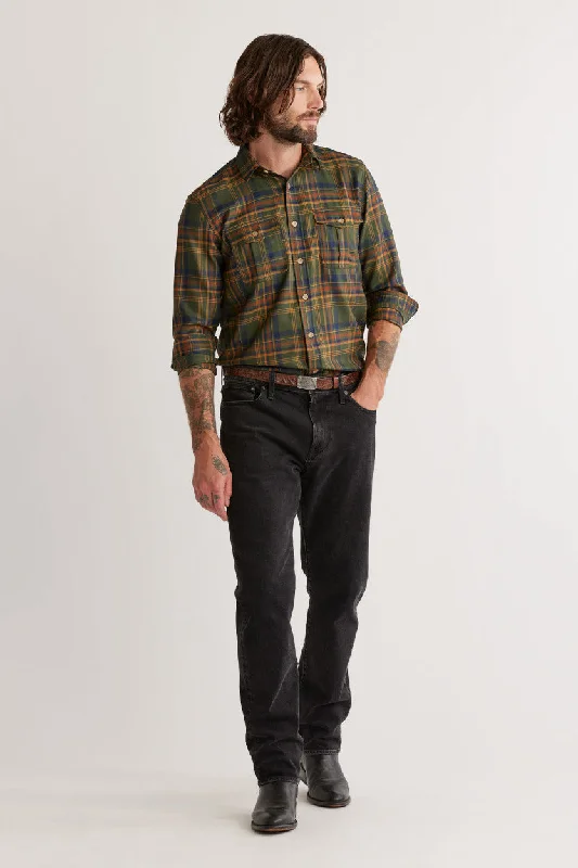 Pendleton Woolen Mills Harrison Merino Shirt in Green Gold Plaid Relaxed Men's Australian  Relaxed Men's Australian 