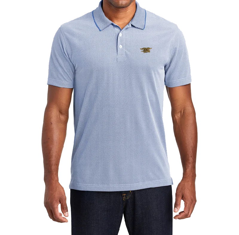 Trident Royal Poly Oxford Pique Polo Elegant Men's Cashmere Elegant Men's Cashmere