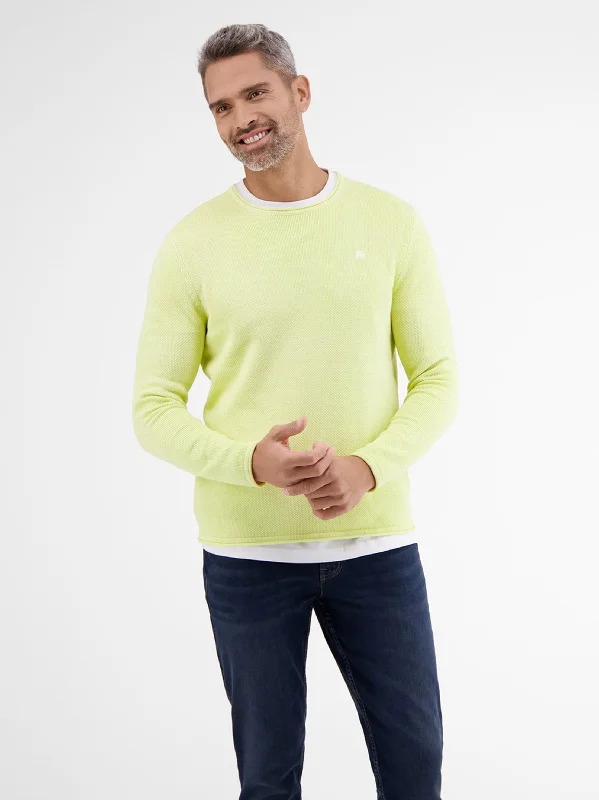 Men's Brand Logo Embroidered Sweater,Yellow Dynamic Men's High Dynamic Men's High