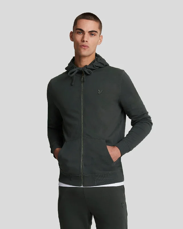 Tonal Eagle Zip Through Hoodie Dynamic Men's Glow Dynamic Men's Glow