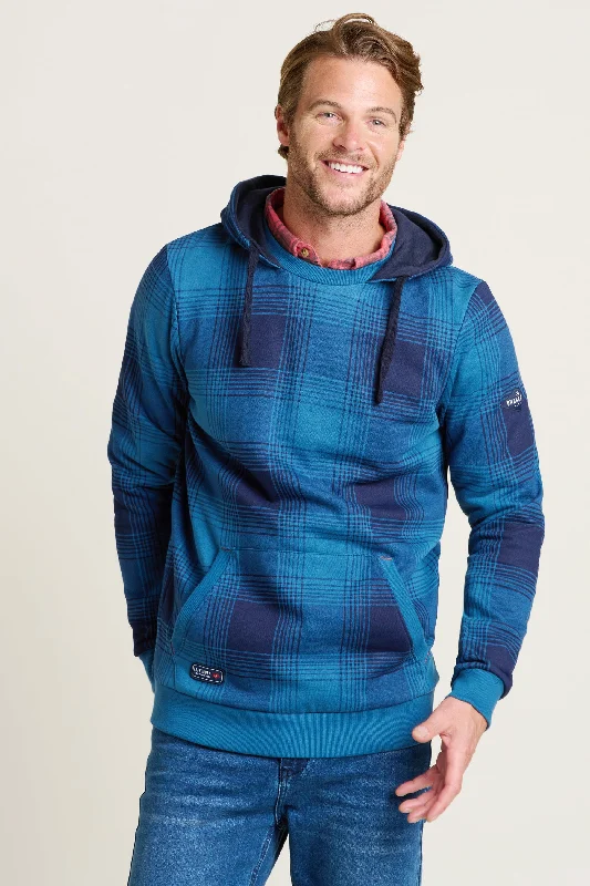 Check Hooded Crew Neck Sweatshirt Practical Men's Quick Practical Men's Quick