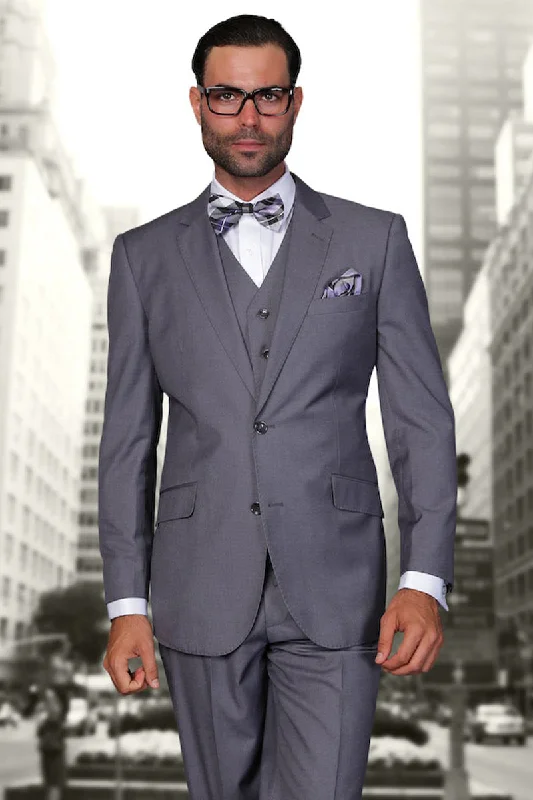 Men's Designer Vested Modern Fit Wool Wedding & Business Suit in Charcoal Grey Hip Men's Urban Hip Men's Urban Men's Designer Vested Modern Fit Wool Wedding & Business Suit in Charcoal Grey Hip Men's Urban Hip Men's Urban