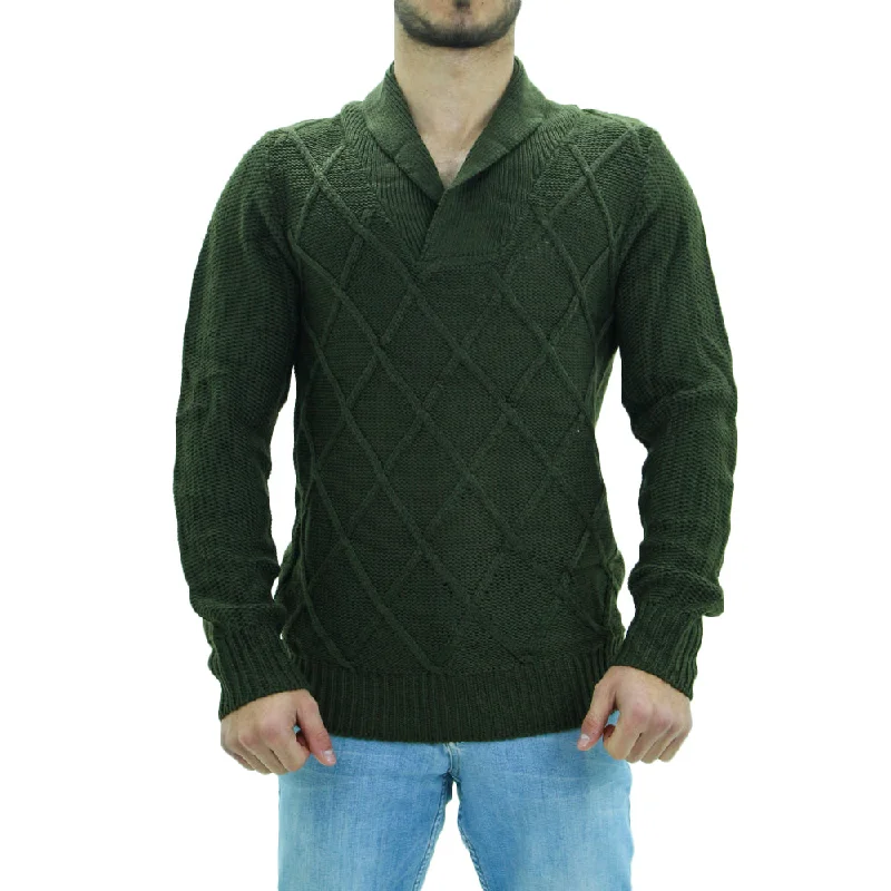 Men's Cable Knit Sweater,Olive Youthful Men's Anime Youthful Men's Anime