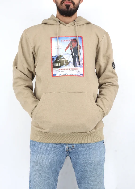 Men's Graphic Printed Hoodie,Khaki Casual Men's Loose Casual Men's Loose