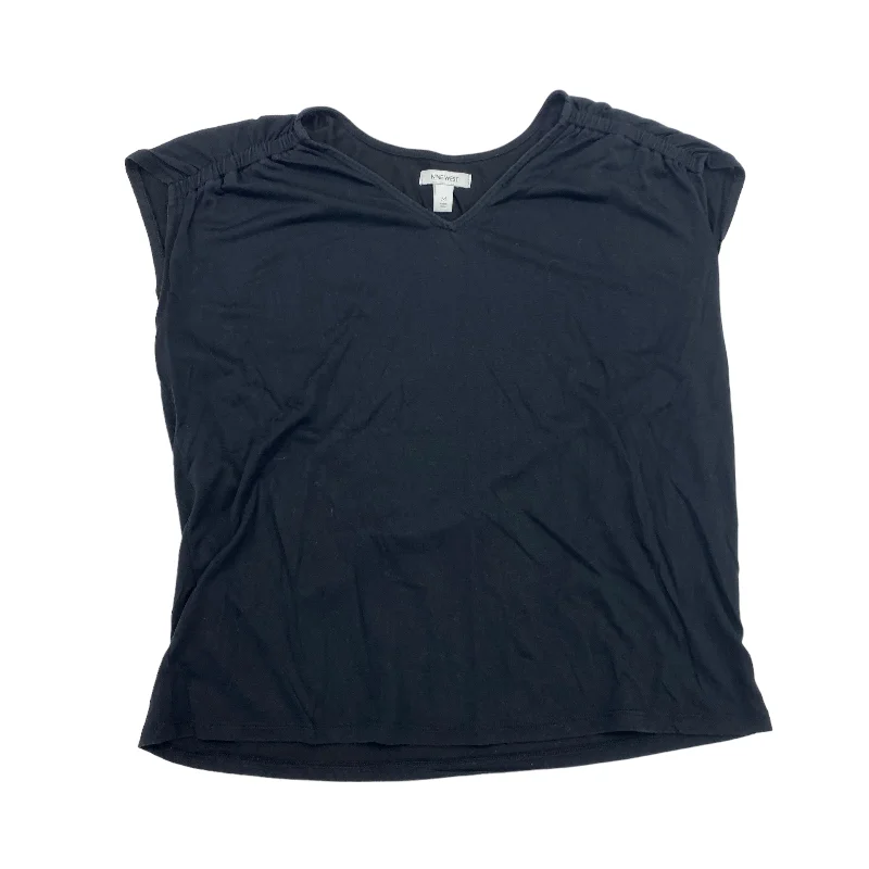 Black Top Short Sleeve Nine West Apparel, Size M Sophisticated Men's French