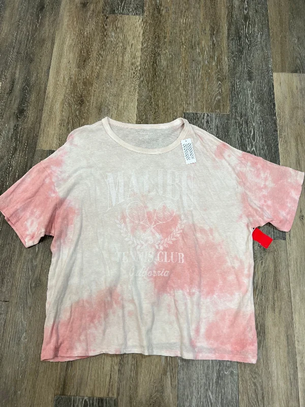 Tie Dye Print Top Short Sleeve American Eagle, Size Xl Vacation