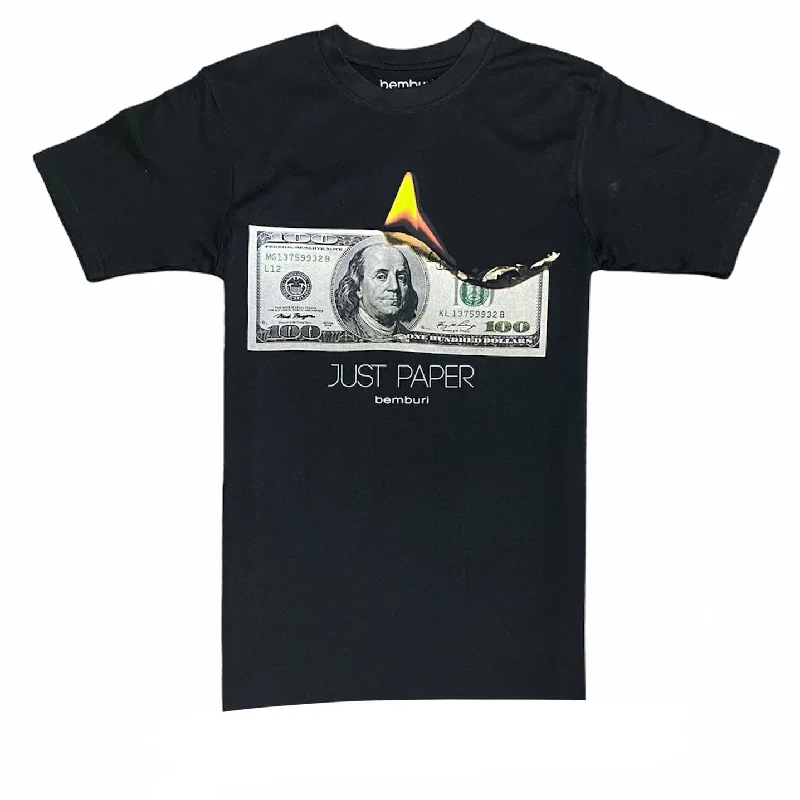 Bemburi Just Paper T Shirt (Black) Monochromatic All Monochromatic All