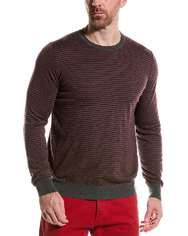 ISAIA Wool, Silk & Cashmere-Blend Crewneck Sweater Youthful Men's Pop Youthful Men's Pop