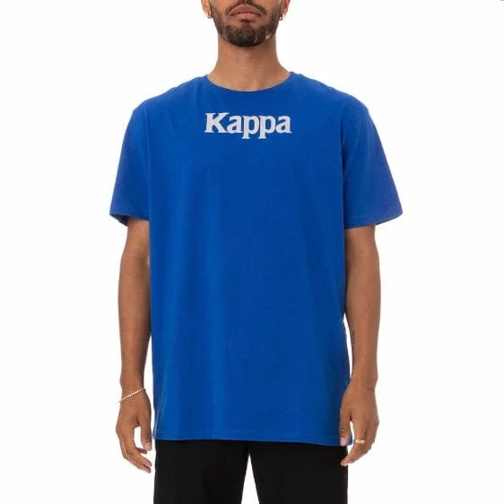 Kappa Authentic Runis T Shirt (Blue/Lime-Orange/Grey) 311BHUW Stylish Men's Tropical  Stylish Men's Tropical 