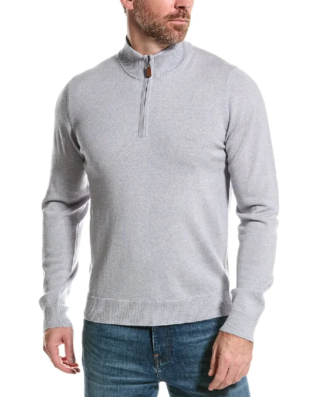 Mette Merino Wool Mock 1/4-Zip Sweater Relaxed Men's Beach Relaxed Men's Beach