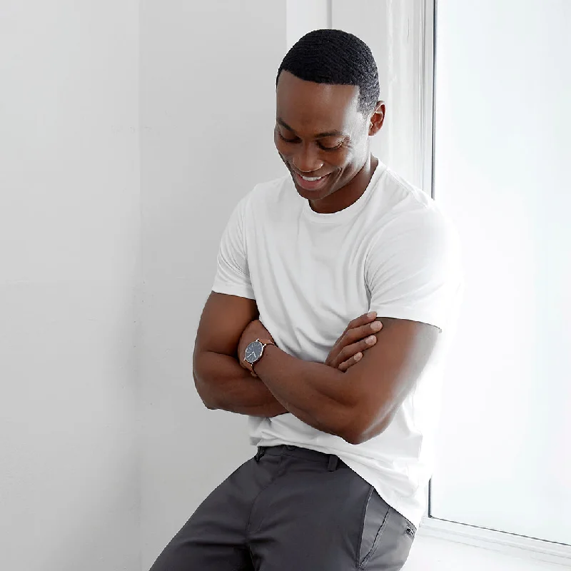 Threshold Crew Neck T-Shirt Classic Fit - Peak White Luxurious Men's High Luxurious Men's High