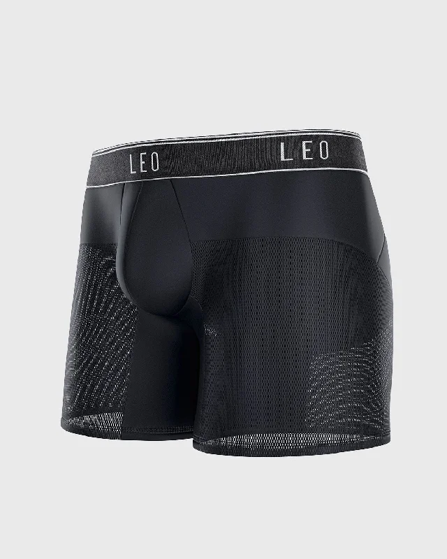 High-Tech Mesh Boxer Brief with Ergonomic Pouch Laid Laid
