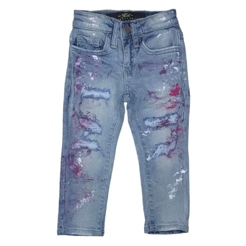 Kids Jordan Craig Sean Paint Jeans (Arctic Wash) JM3432K Modern Men's Tech Modern Men's Tech