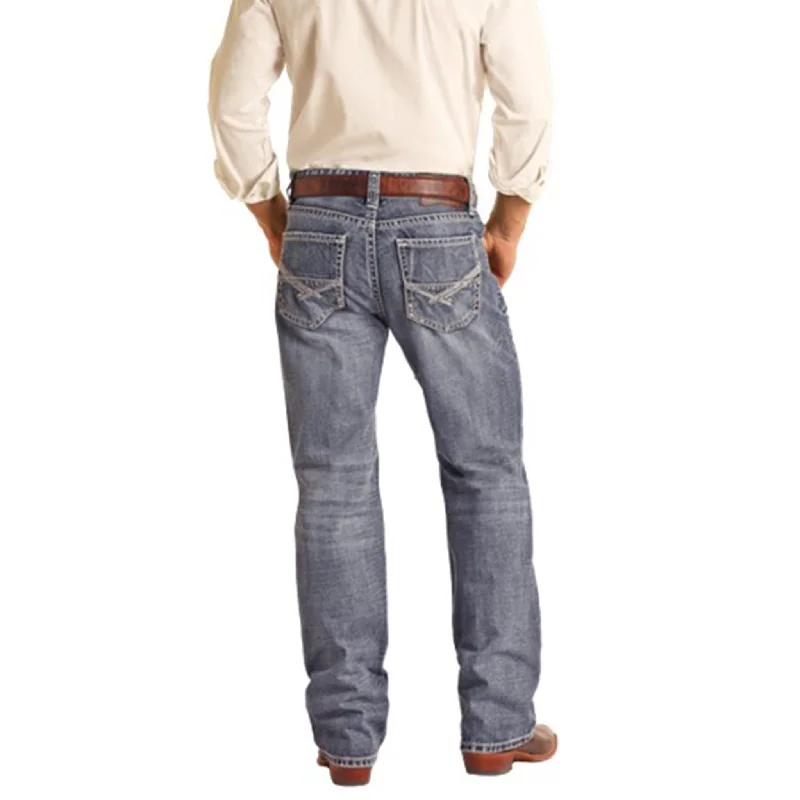 Rock & Roll Cowboy Straight Leg Medium Wash Vintage Jeans Gym Gym